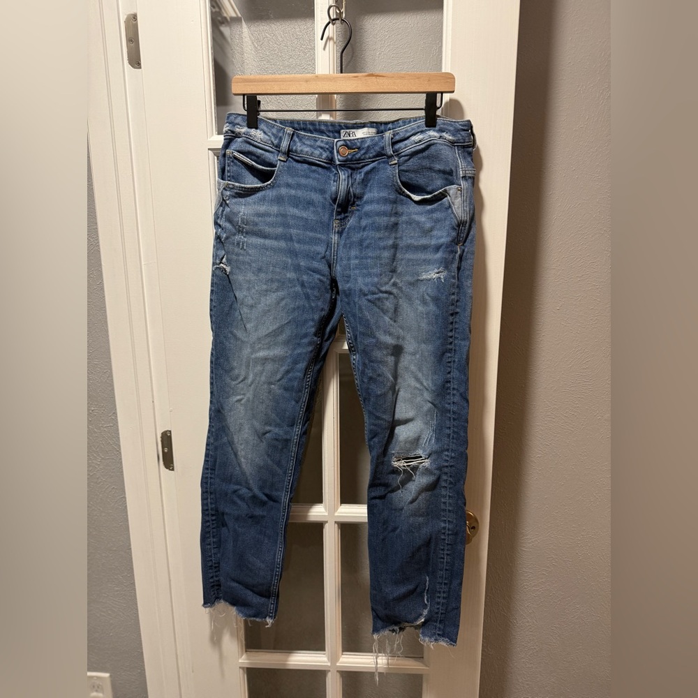 Zara Blue Ankle & Cropped Jeans
